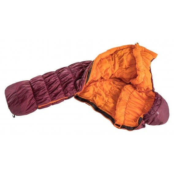 Deuter Exosphere -6° SL Schlafsack Maron-mango RV Links 2 Deuter Exosphere -6° SL Schlafsack Maron-mango RV Links – Bild 2